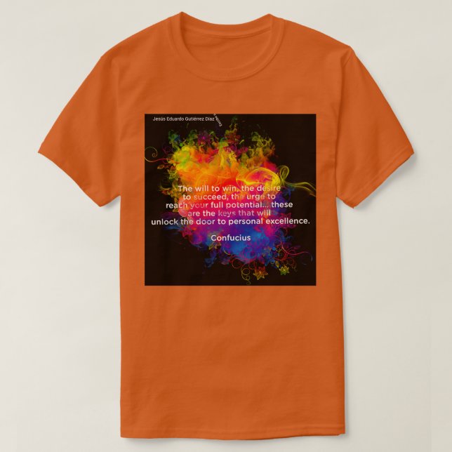 Camiseta Motivational Quotes Confucius 1 English (Diseño del anverso)