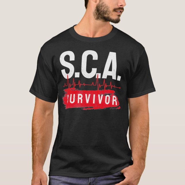 Camiseta Motivational SCA Survivor Heart Attack SCA Awarene (Anverso)