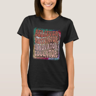 Camiseta Motivator Innovator Educator Teacher Retro Tie Dye