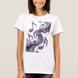 Camiseta Motive Artístico de Plata Juguetona MÚSICA EN MOVI