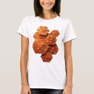 Camiseta Motivo artístico ABSTRACTO de naranja llamativo