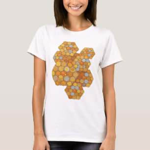 Camiseta Motivo artístico ABSTRACTO de naranja vibrante