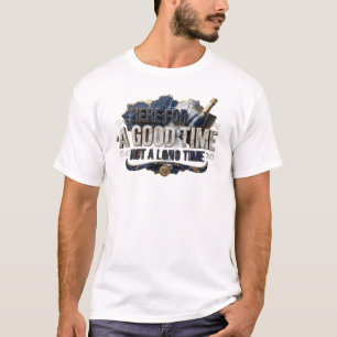 Camiseta Motivo Artístico Azul AQUÍ PARA PASARLO BIEN NO PO
