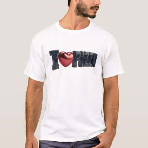 Camiseta Motivo Artístico Azul Juguetón ME ENCANTA LA PIZZA