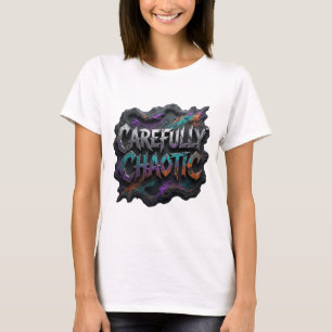 Camiseta Motivo Artístico CAÓTICO CUIDADOSO de Plata Fría