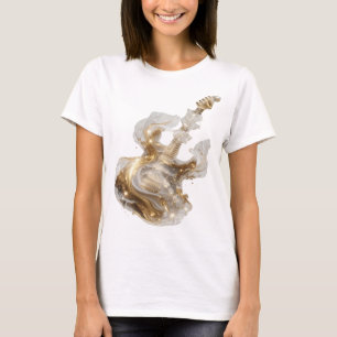 Camiseta Motivo artístico de arte abstracto de oro atrevido