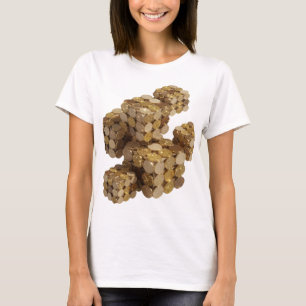 Camiseta Motivo artístico de arte abstracto dorado icónico