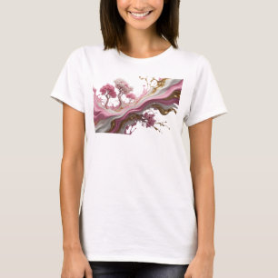 Camiseta Motivo Artístico de Arte ABSTRACTO Dorado Juguetón