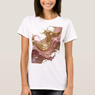 Camiseta Motivo Artístico de Arte ABSTRACTO Oro Intenso