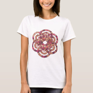 Camiseta Motivo Artístico de ARTE ABSTRACTO Plata Brillante