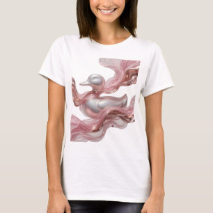 Camiseta Motivo artístico de arte abstracto plata clásico