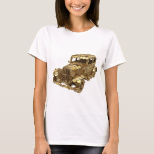 Camiseta Motivo Artístico de ARTE ABSTRACTO Plateado con Es