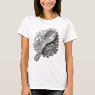 Camiseta Motivo artístico de arte abstracto plateado ingeni