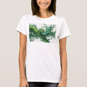 Camiseta Motivo Artístico de Arte Abstracto Plateado Ingeni