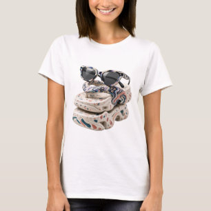 Camiseta Motivo artístico de arte abstracto plateado juguet