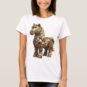 Camiseta Motivo artístico de arte abstracto plateado juguet