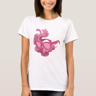 Camiseta Motivo artístico de ARTE ABSTRACTO rosa dinámico