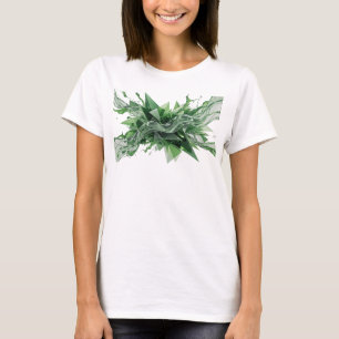 Camiseta Motivo Artístico de ARTE ABSTRACTO Verde Ingenioso