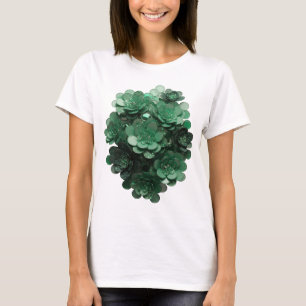 Camiseta Motivo artístico de ARTE ABSTRACTO verde que llama