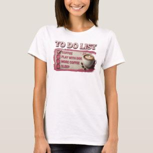Camiseta Motivo Artístico de CAFÉ ROSA Atrevido JUGAR CON P