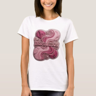 Camiseta Motivo Artístico de INSPIRACIÓN Rosa Claro