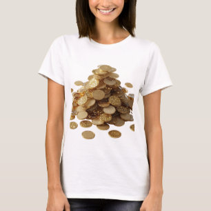 Camiseta Motivo Artístico de Plata Atractiva JOYAS DE ÉXITO