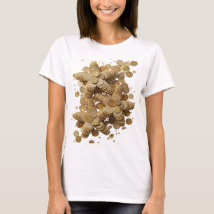 Camiseta Motivo Artístico de Plata Impactante GEMAS DE ABUN