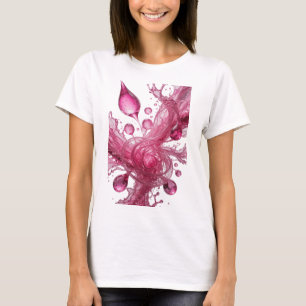 Camiseta Motivo Artístico de SALPICADURAS de Agua Rosa Mode