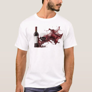 Camiseta Motivo Artístico de VINO ABSTRACTO Vibrante