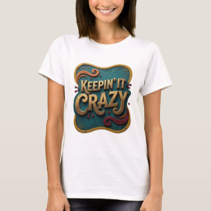Camiseta Motivo Artístico Dorado Ingenioso MANTENIÉNDOLO LO