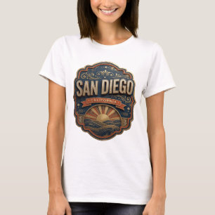 Camiseta Motivo Artístico Edgy Gold SAN DIEGO