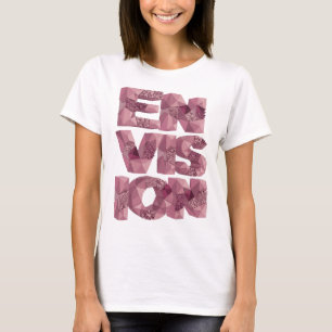 Camiseta Motivo Artístico ENVISION Rosa Elegante