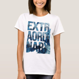 Camiseta Motivo Artístico EXTRAORDINARIO Azul Intenso
