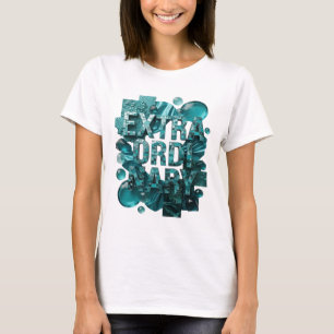 Camiseta Motivo Artístico EXTRAORDINARIO Declaración Verde 
