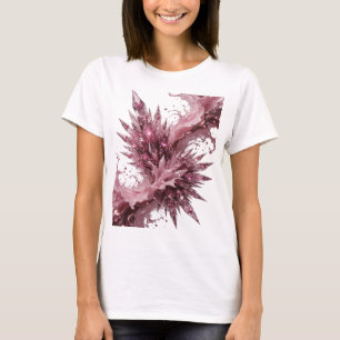 Camiseta Motivo Artístico FUSIÓN DE CRISTAL Rosa Juguetón