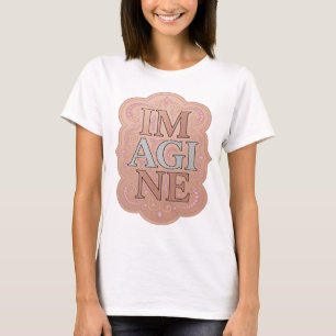 Camiseta Motivo Artístico IMAGINA Gris Atractivo