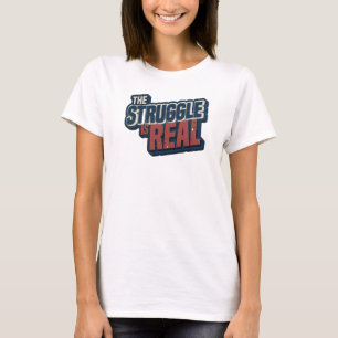 Camiseta Motivo Artístico Juguetón Rojo LA LUCHA ES REAL