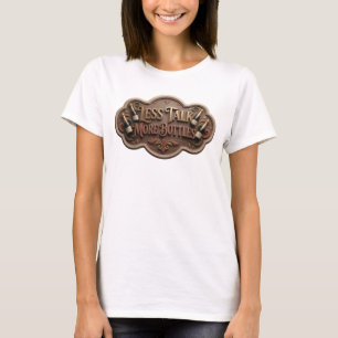 Camiseta Motivo Artístico LESS TALK MORE BOTTLES Rosa Limpi