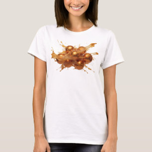 Camiseta Motivo Artístico Naranja Abstracto de Naranjas
