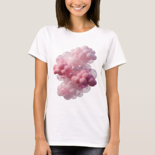 Camiseta Motivo Artístico NUBES Y ESTRELLAS de Plata Crujie