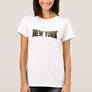 Camiseta Motivo Artístico Rojo Fresco de NEW YORK