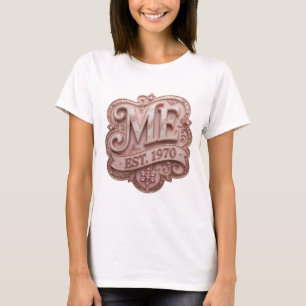 Camiseta Motivo Artístico Rosa Crujiente ME ESTABLECIDO EN
