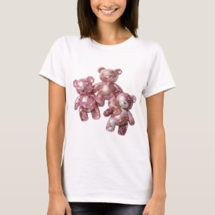 Camiseta Motivo Artístico ROSA INTENSO TRES OSITOS DE PELUC