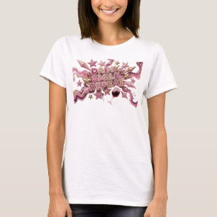 Camiseta Motivo Artístico Rosa Moderno BEBER SONREÍR REPETI