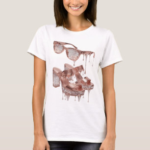 Camiseta Motivo Artístico ROSE GOLD GLAMOUR Plata Limpia