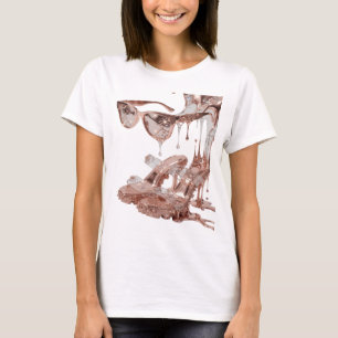 Camiseta Motivo Artístico ROSE GOLD GLAMOUR Plateado Elegan