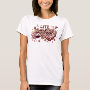 Camiseta Motivo Artístico Sharp Pink VIVE RÍE BEBE VINO