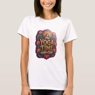 Camiseta Motivo Artístico Snappy Gold YOGA TIME