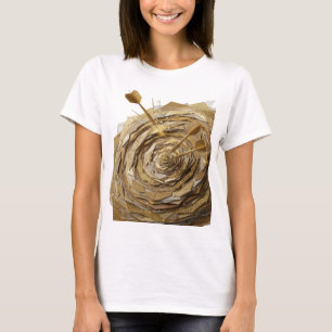 Camiseta Motivo Artístico Stylish Silver GOLDEN BULLSEYE