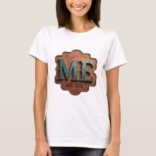 Camiseta Motivo Artístico Verde Turquesa ME EST 1976